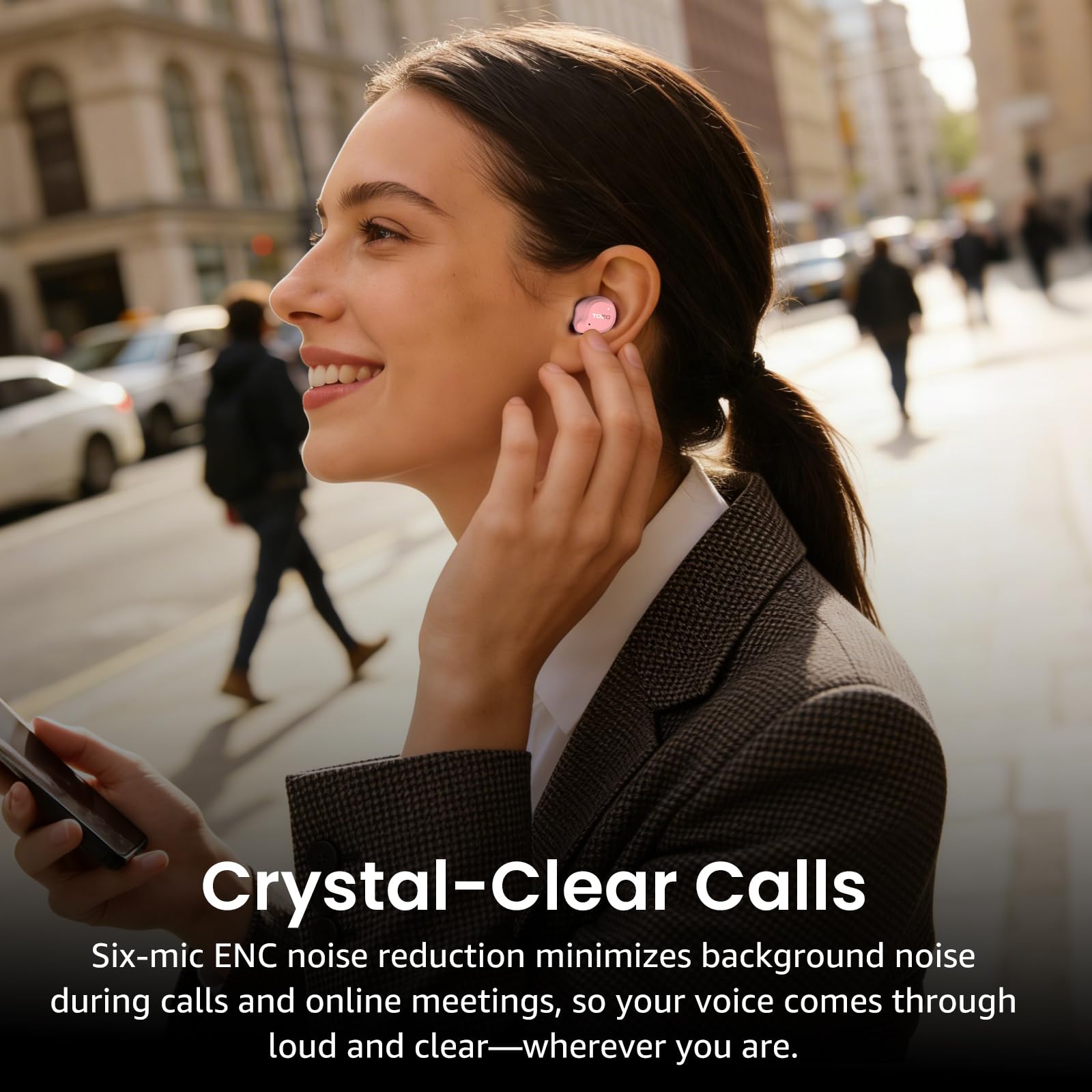 TOZO Crystal Pods Cuffie Bluetooth 5.4 con Ibrido ANC Chiaata IA ENC TOZO Crystal Pods Cuffie Bluetooth 5.4 con Ibrido ANC Chiaata IA ENC