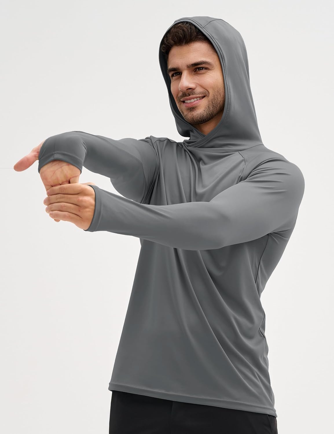 Boladeci Men's UPF 50+ Sun Protection Lightweight Hoodie Shirts Long Sleeve Fishing Shirts SPF UV Hiking Swim - Image 2