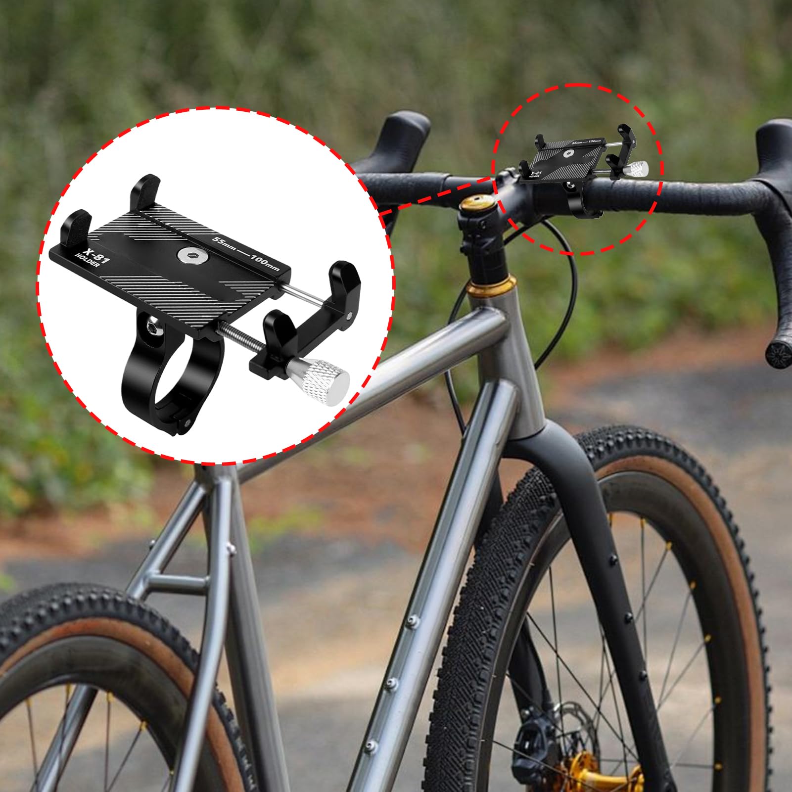 Uchwyt Rowerowy Do Telefonu Akcesoria rowerowe, nawigacja GPS outdoor | Aluminiowy Uchwyt Motocyklowy Do Telefonu Akcesoria Rowerowe Do Jazdy Szosowej Górskiej Podróży Dojazdów Dostaw Wycieczek