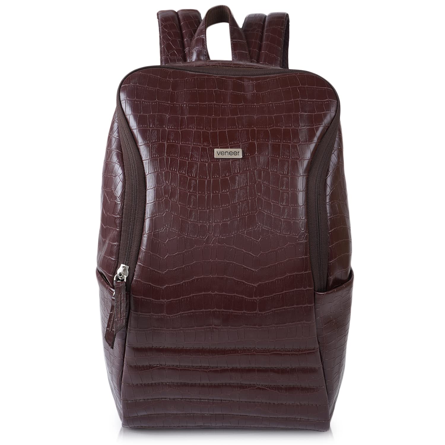 Veneer Croco Leather Backpack 15.6 Inch Laptop Backpack Business Travel Laptop Backpack for Unisex (B0C1PDGL91) Amazon Price History, Amazon Price Tracker