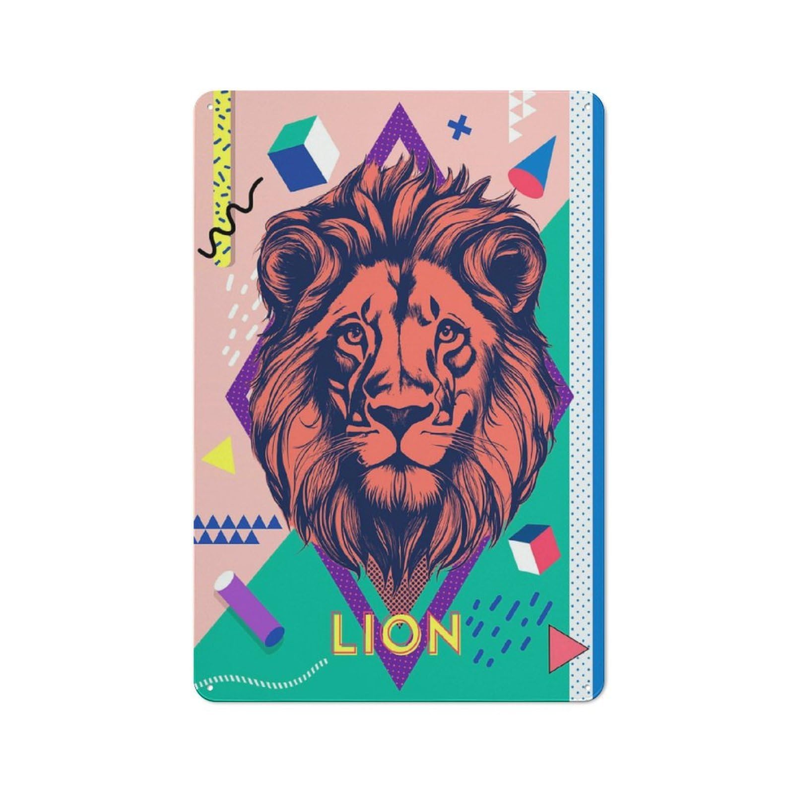 Metal Sign 30x20cm with Lion for Pub Or Café, Vintage Decor, for Metal Sign Collectors, for Garage And Workshop Walls
