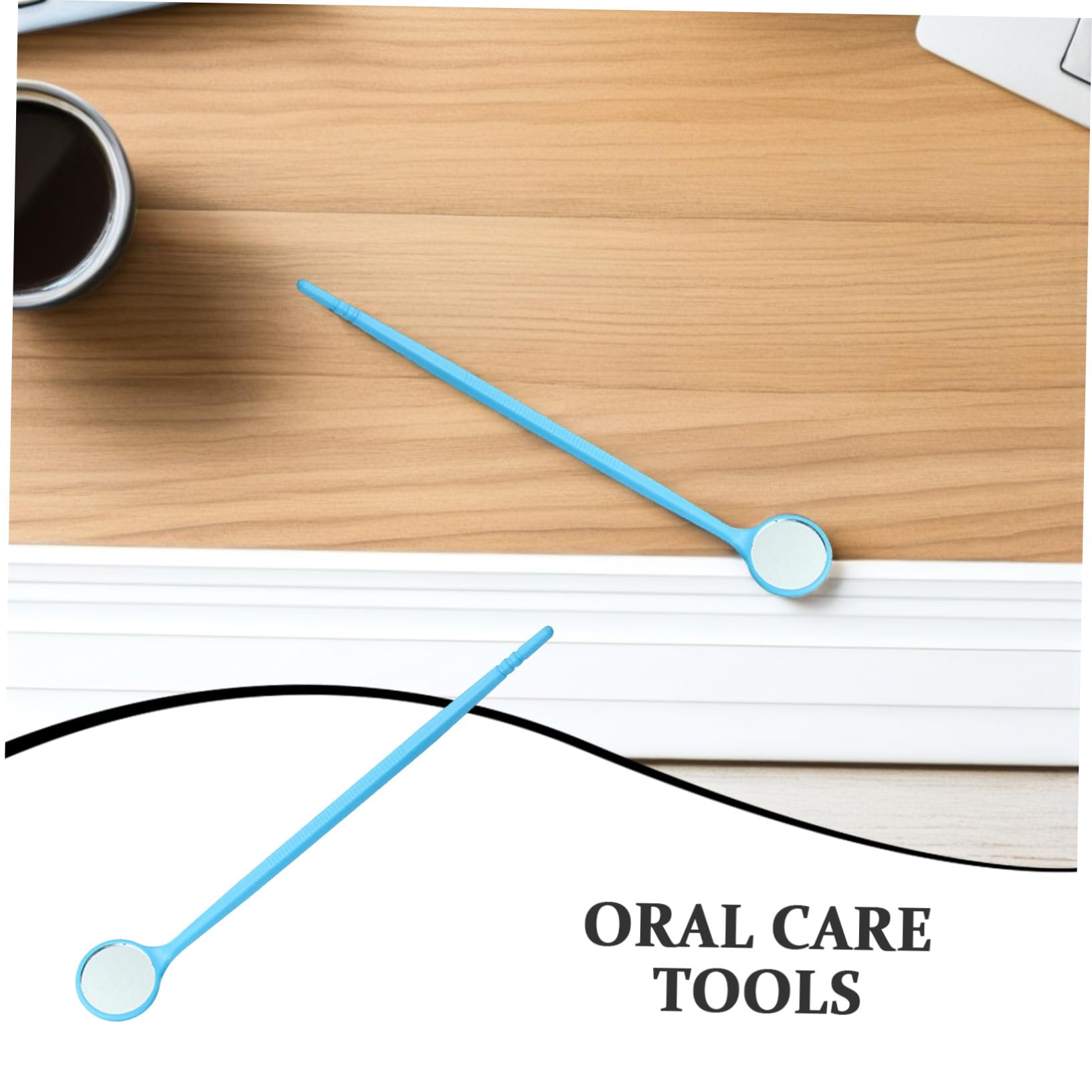100 Pezzi Specchi Dentali Manico per Ispezione Orale Professionale, Antiappannamento, per Uso Domestico e Visualizzazione Dentale