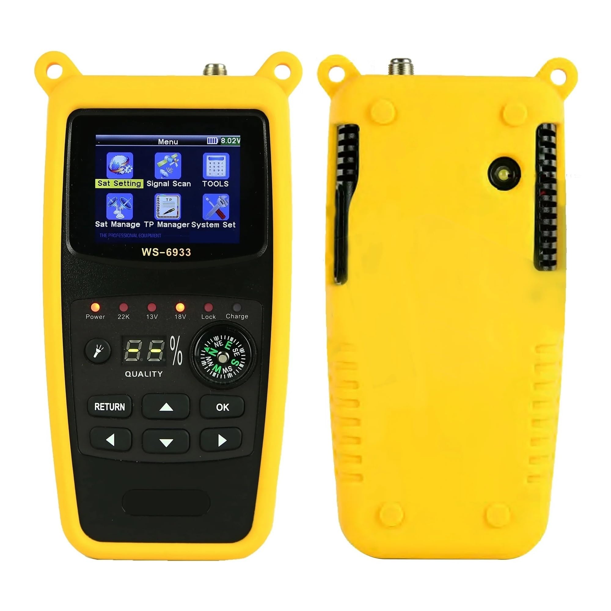 Détecteur de Satellite numérique, écran LCD de 2.1 Pouces, récepteur de Signal DVB-S2 for régler de télévision par Satellite pour l'installation de l'antenne