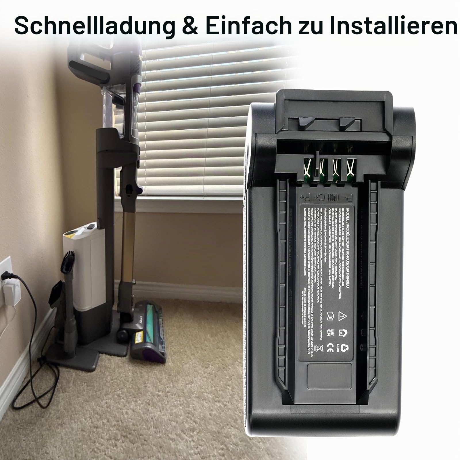4600mAh XBATR640EU Ersatzakku für Shark IP1251 IP1250 IP1255 IP1251C IP1220 IP1220C IP3251 IP3251C IP3225 IP3124 IP3252 Staubsauger