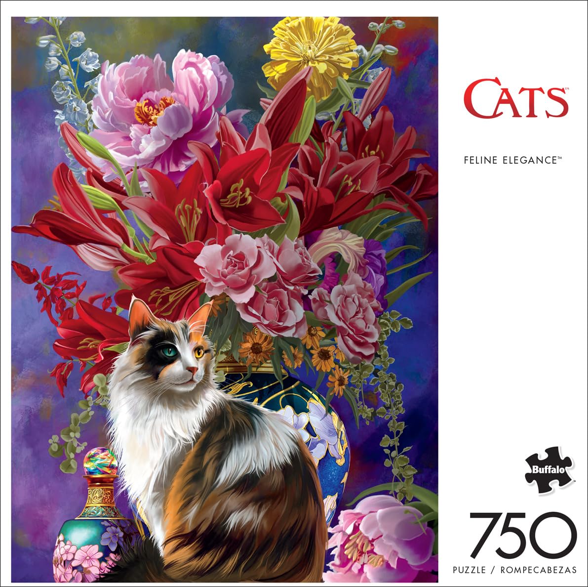 Buffalo Games 17313 Feline Elegance Jigsaw Puzzle, Multi, Multicolor, 24 x 18 inches - Image 2
