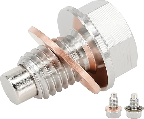 Miniatura 9 de Dsnaduo 1 tapón magnético de drenaje de aceite de acero inoxidable M14x1.0.197 in para Honda Accord Civic CR-V Odyssey, Acura Ford GM Mazda Hyundai