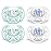 Philips AVENT Ultra Soft Pacifier 0-6 Months, Dreams and Happy Designs, 4 Pack, White/Green, SCF222/43