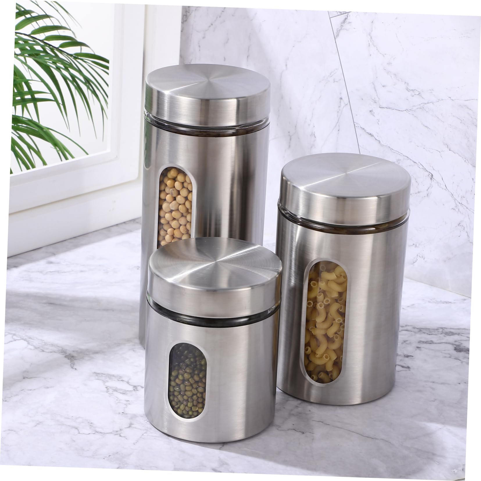 Ipetboom Barattoli Porta Spezie in Acciaio Inox, Set 3 Pezzi