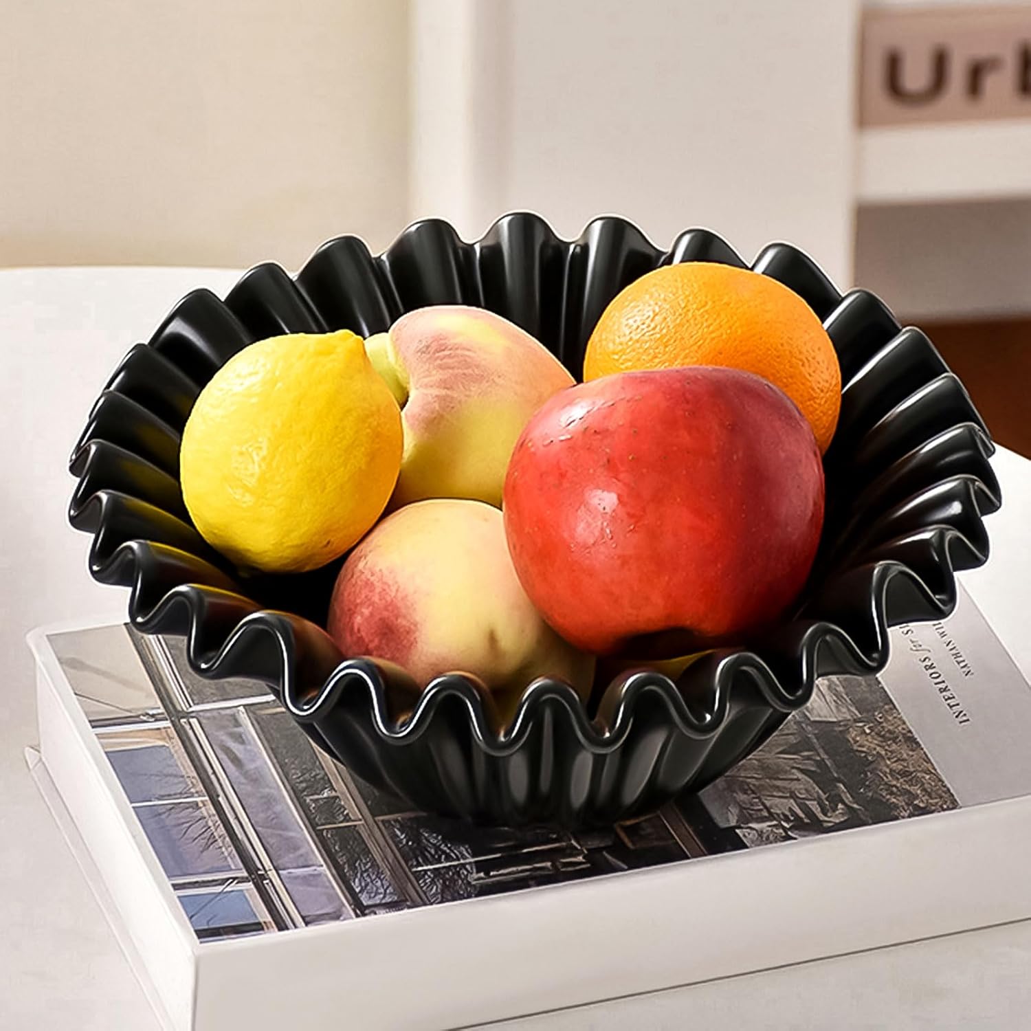 Large Decorative Bowl for Home Decor - Purse Bowl Decor - Key Bowl for Entryway Table - Coffee Table Bowl - Ceramic Modern Home Decor, Kitchen Island Décor