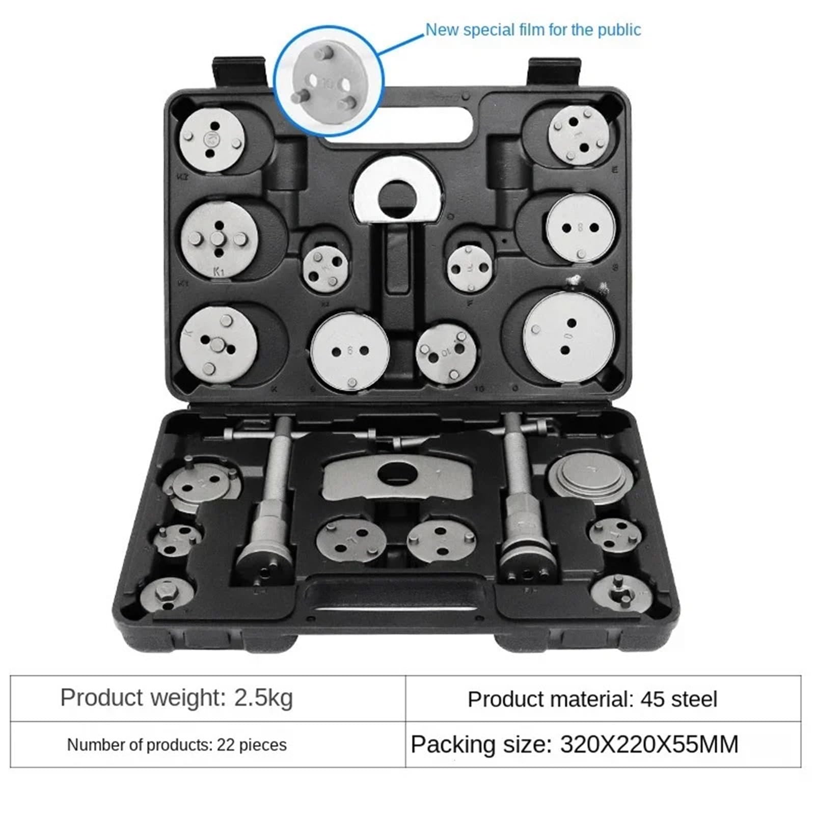 Ajustador freno de tambor 22 Piezas De Herramientas De Retorno De Subbomba De Freno, Pistón Superior Y Trasero, Desmontaje Y Reemplazo De Pastillas De Freno piston calibre freno