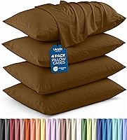 Vista 25 de Utopia Bedding - Juego de 2 fundas de almohada tamaño estándar, con cierre de sobre, tela de microfibra cepillada suave, resistentes al encogimiento
