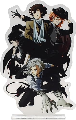 Luckxing Anime dazai osamu - Figura de soporte de acrílico, adorno de escritorio, figuras de pie (A)