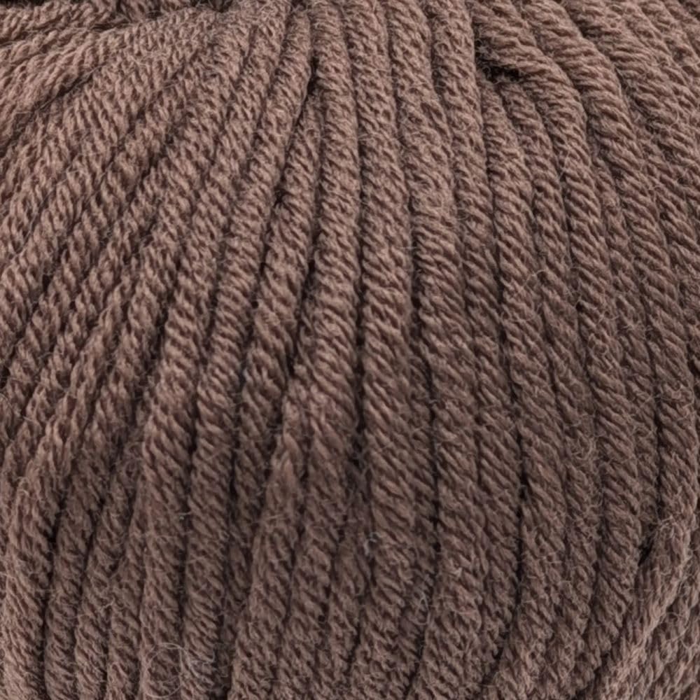 Aran-Weight 100% Superwash Fine Merino Wool Knitting and Crochet Yarn, Mulesing-Free, 50g - Purely Merino Aran 3663 Dark Brown