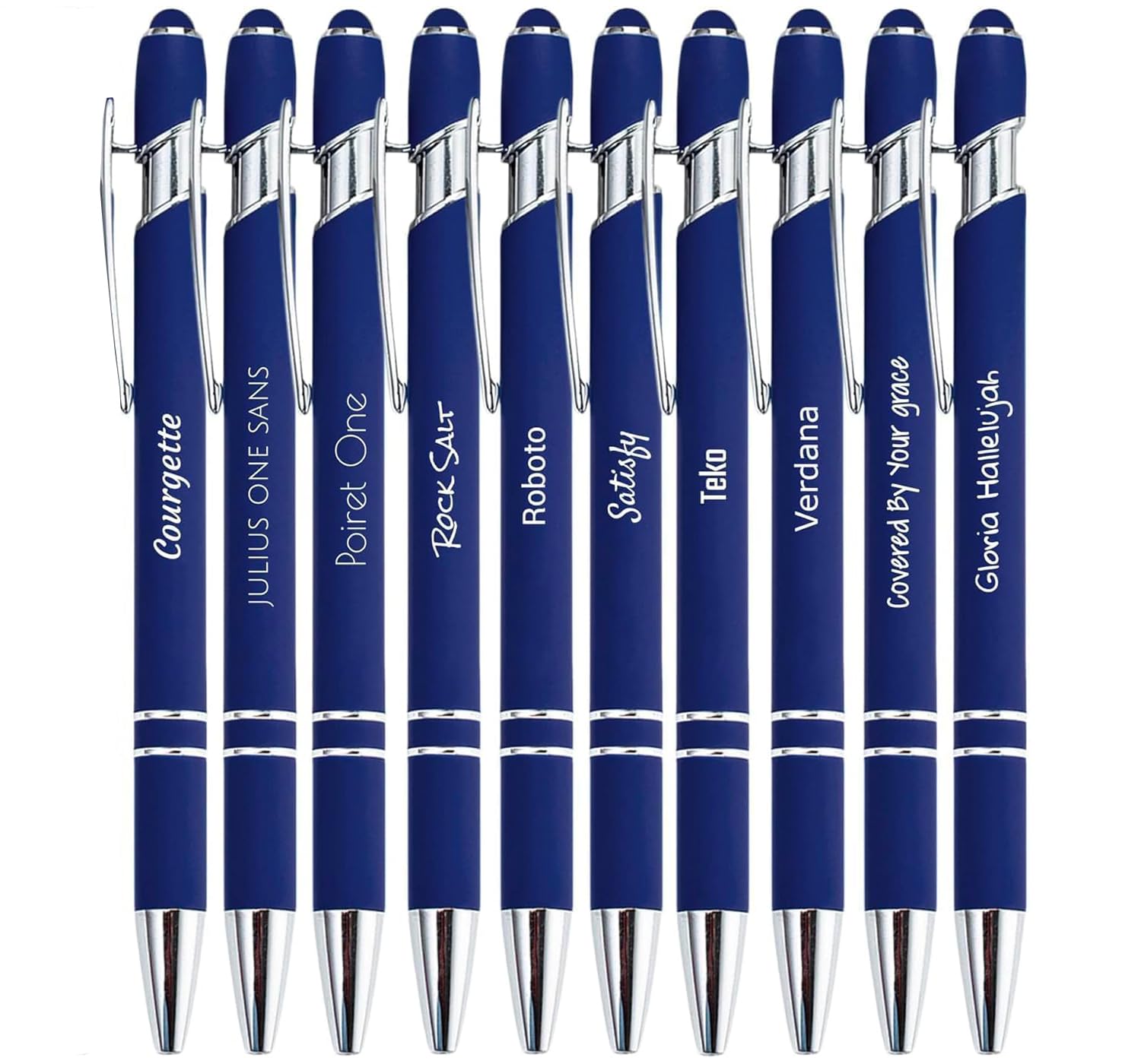 Jolis Papiers Pack de 10 Bolígrafos 2 en 1 con grabado personalizado – Texto o logo para empresas, bodas, cumpleaños y …