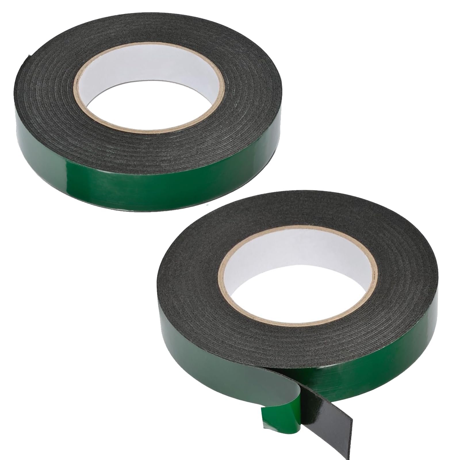 KRENIE 2 Rolls Double-Sided Foam Tape, 20 m x 10 mm Black Mounting Tape