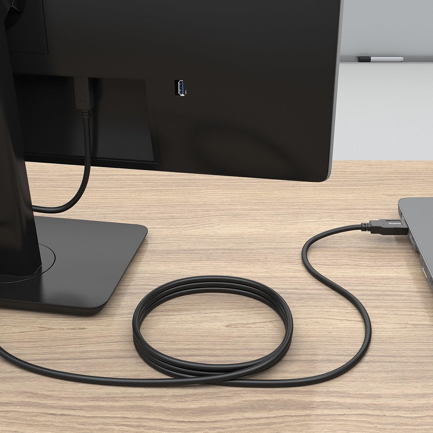Staples TECH Kabel USB-A na USB-B 2.0, męski na męski, czarny (ST62443)