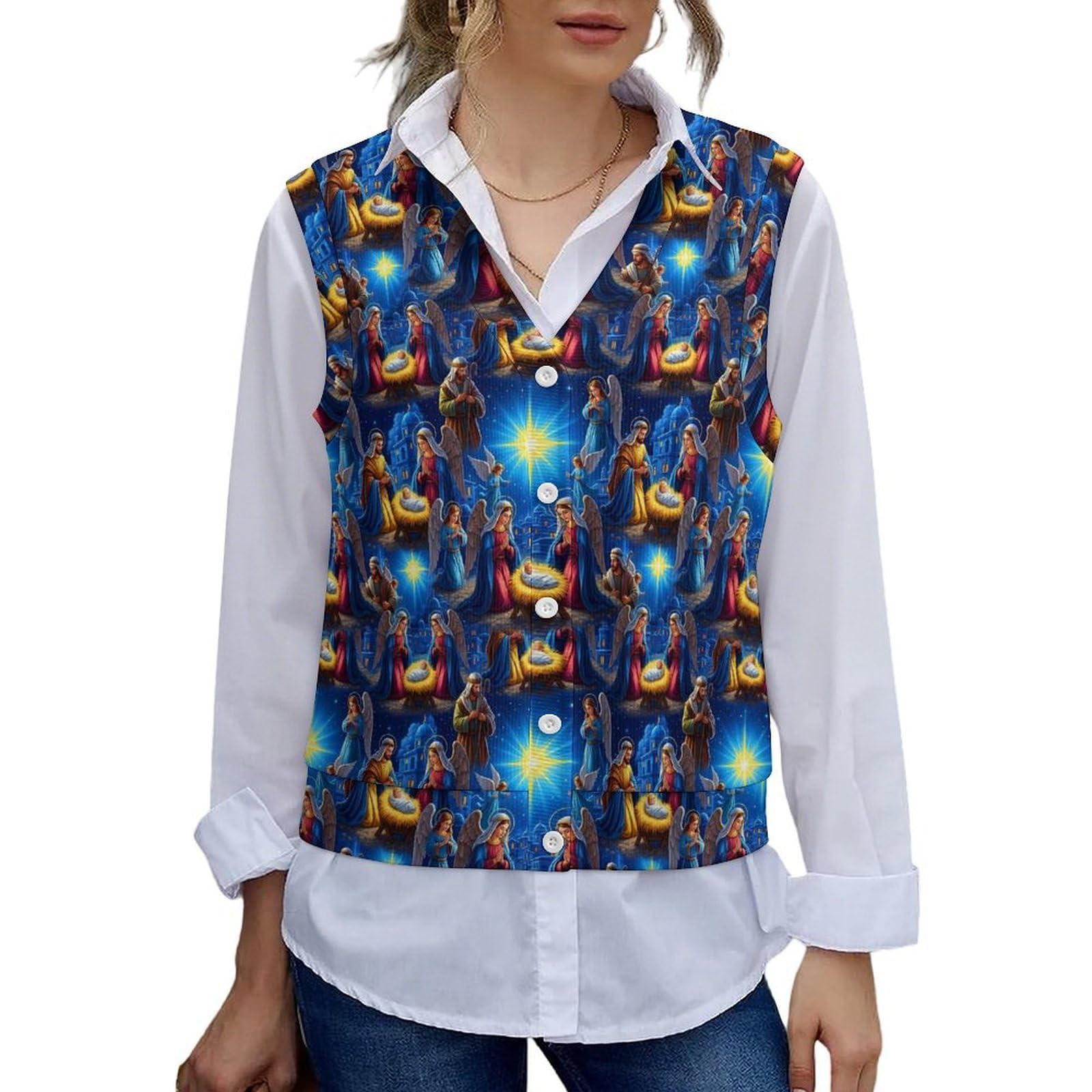 Womens Sleeveless Cropped Knit Cardigan Casual Button Down Sweater Vest Tops