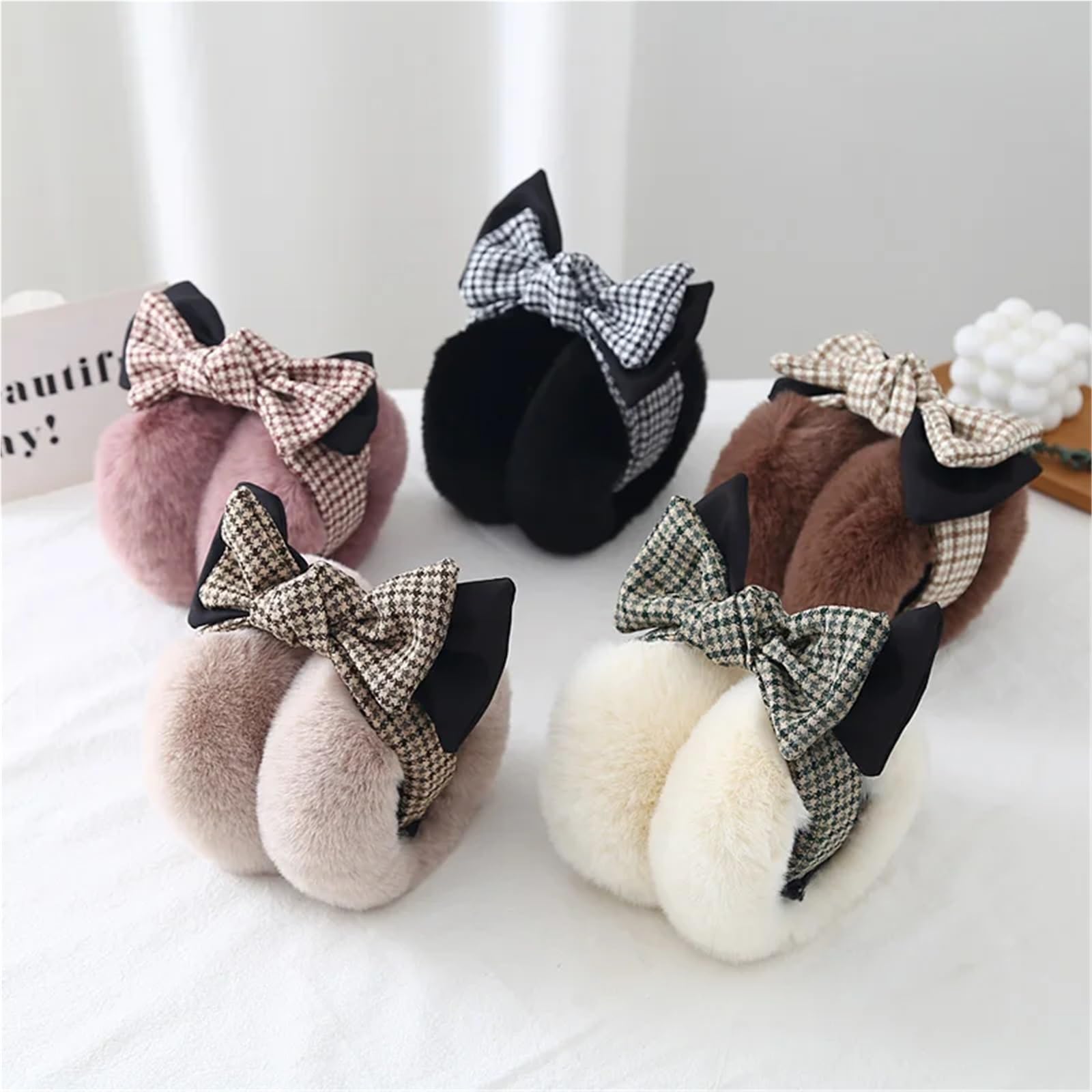 Cache-oreilles for femmes cache-oreilles chaud hiver chapeaux adulte pli pour Chaleur