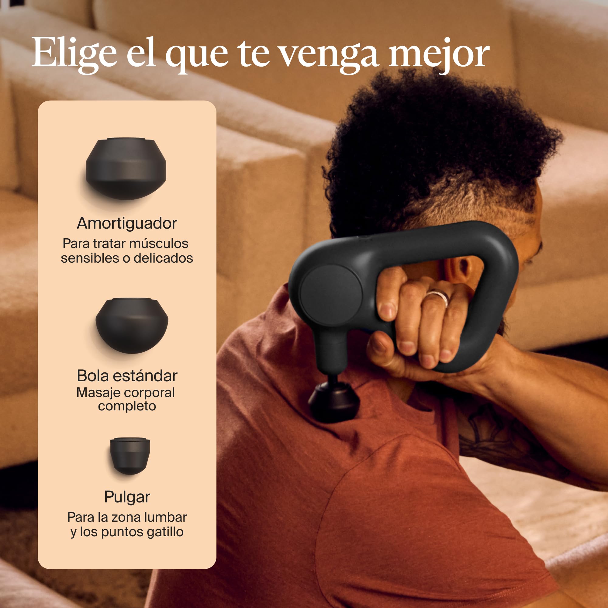 Theragun Relief - Pistola de masaje de percusión de mano, fácil de usar, cómoda y ligera, para terapia de masaje diaria para aliviar el dolor en cuello, espalda, piernas, hombros y cuerpo (carbón)