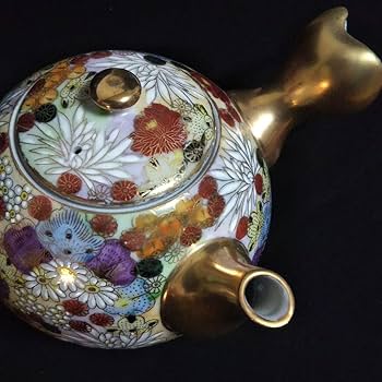 2086 九谷焼　青粒　茶器セット　急須1客　湯呑蓋付5客　金彩 2086 九谷焼 青粒 茶器セット 急須1客 湯呑蓋付5客 金彩 楽天