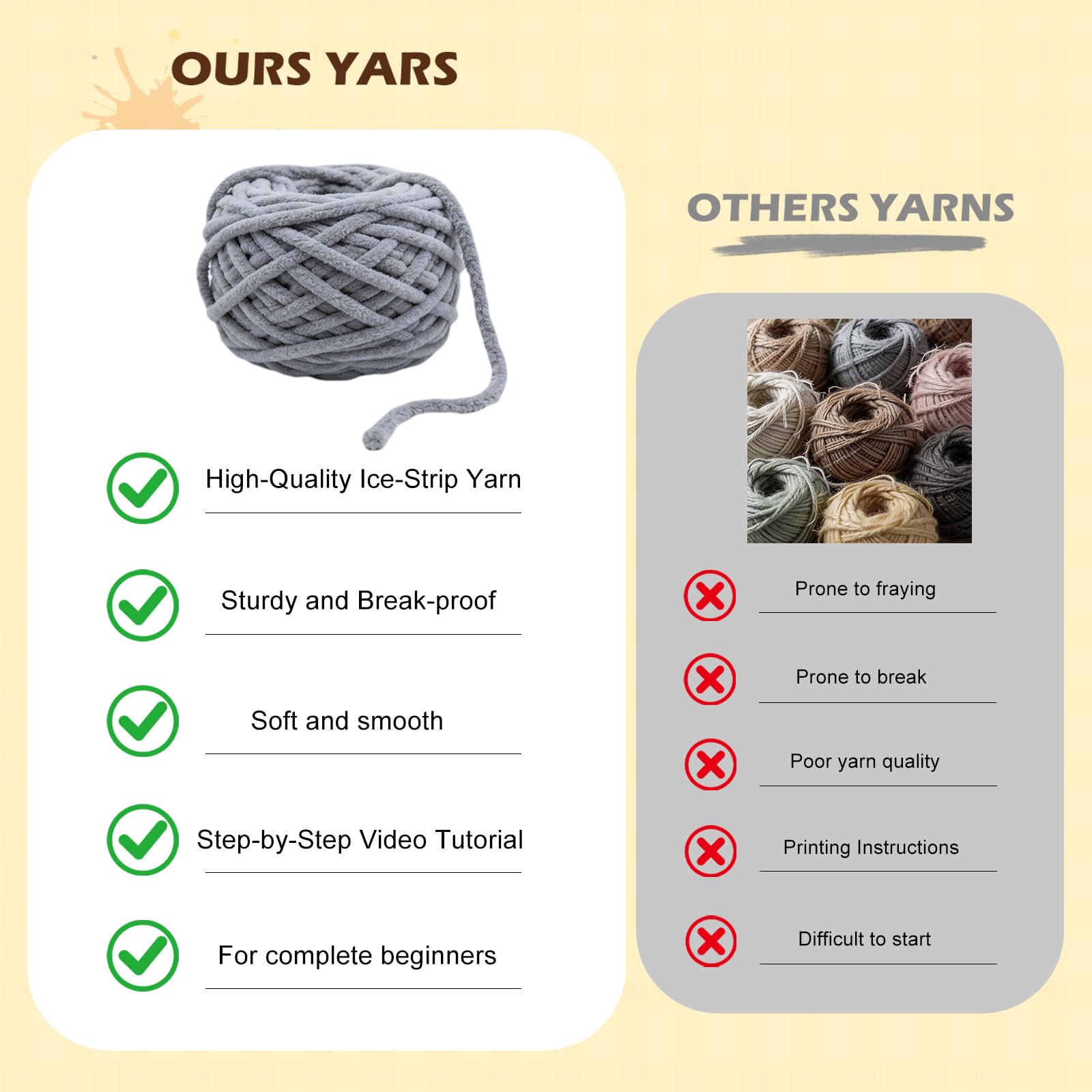 AI.QVOKA Crochet Kit for Beginners Kids Ages 8-12, Learn to Crochet Kit for Adult Beginners | Cat Crochet Animal Kit with Step-by-Step Video Tutorials – Perfect Crochet Gifts for Girls (2 Pack) - 5