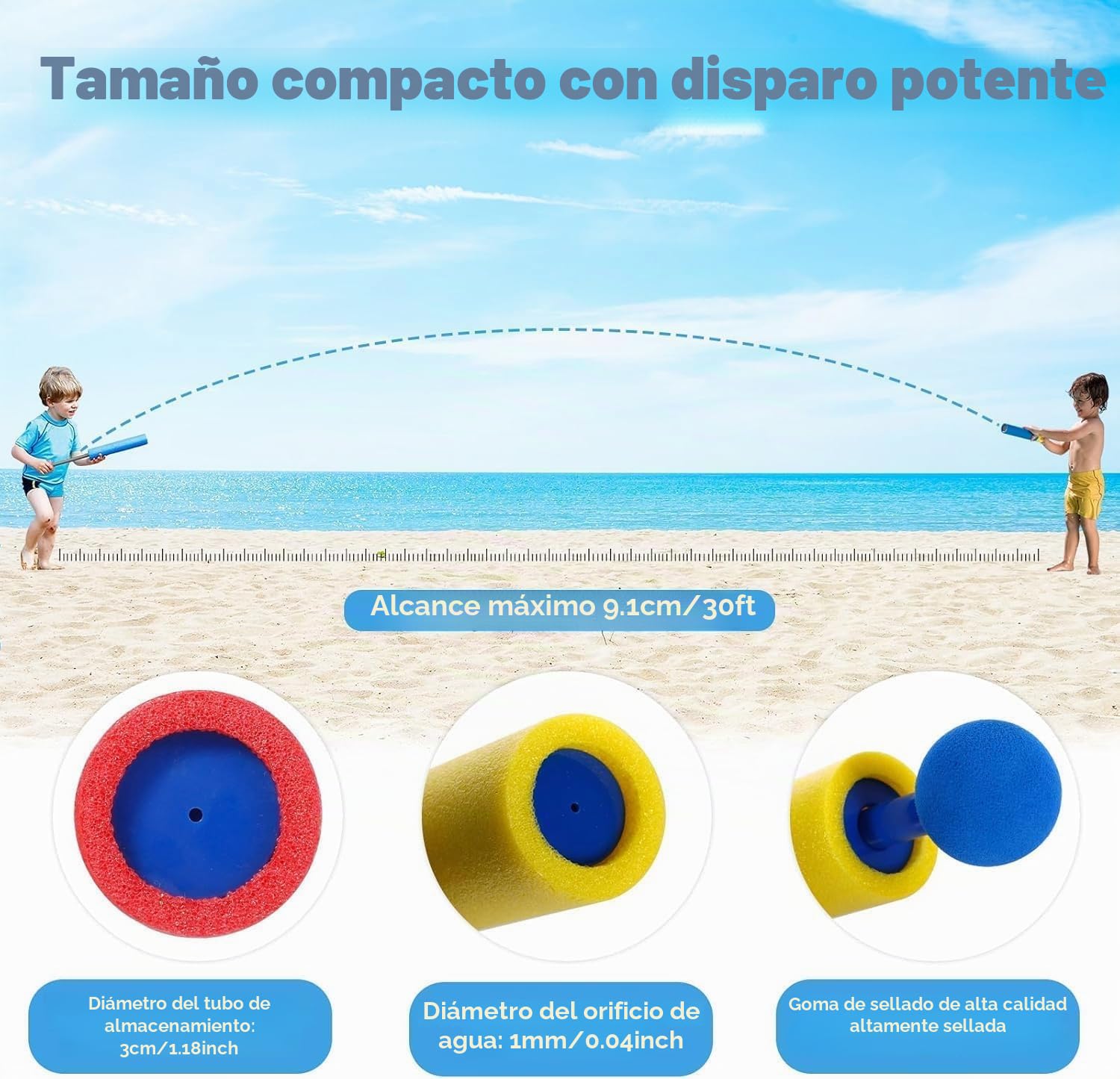 20 Pack Pistola de Agua Niños, Pistola Agua Espuma para Piscina, Jardin, Playa, Exterior Juegos de Aguas para Ninos 3+ Años, Juguetes Piscina Verano