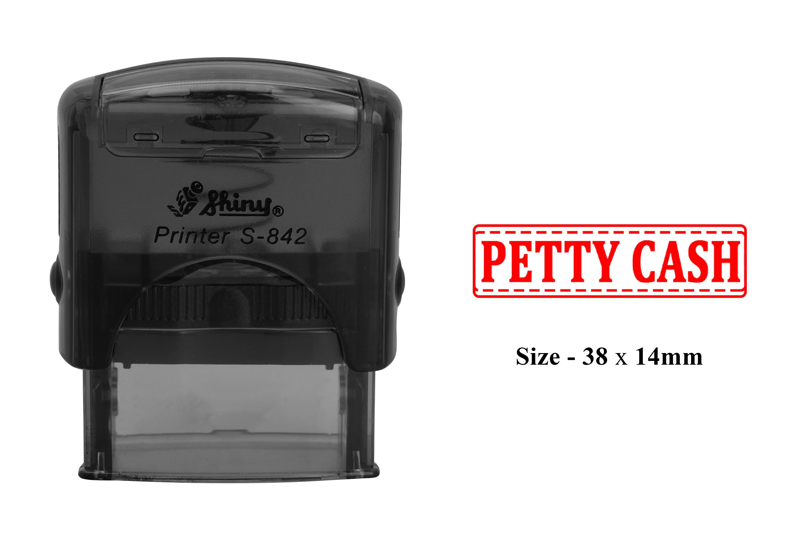 PrintValue PETTY CASH Shiny S-842 Self Inking Custom Office Use Custom Rubber Stamp