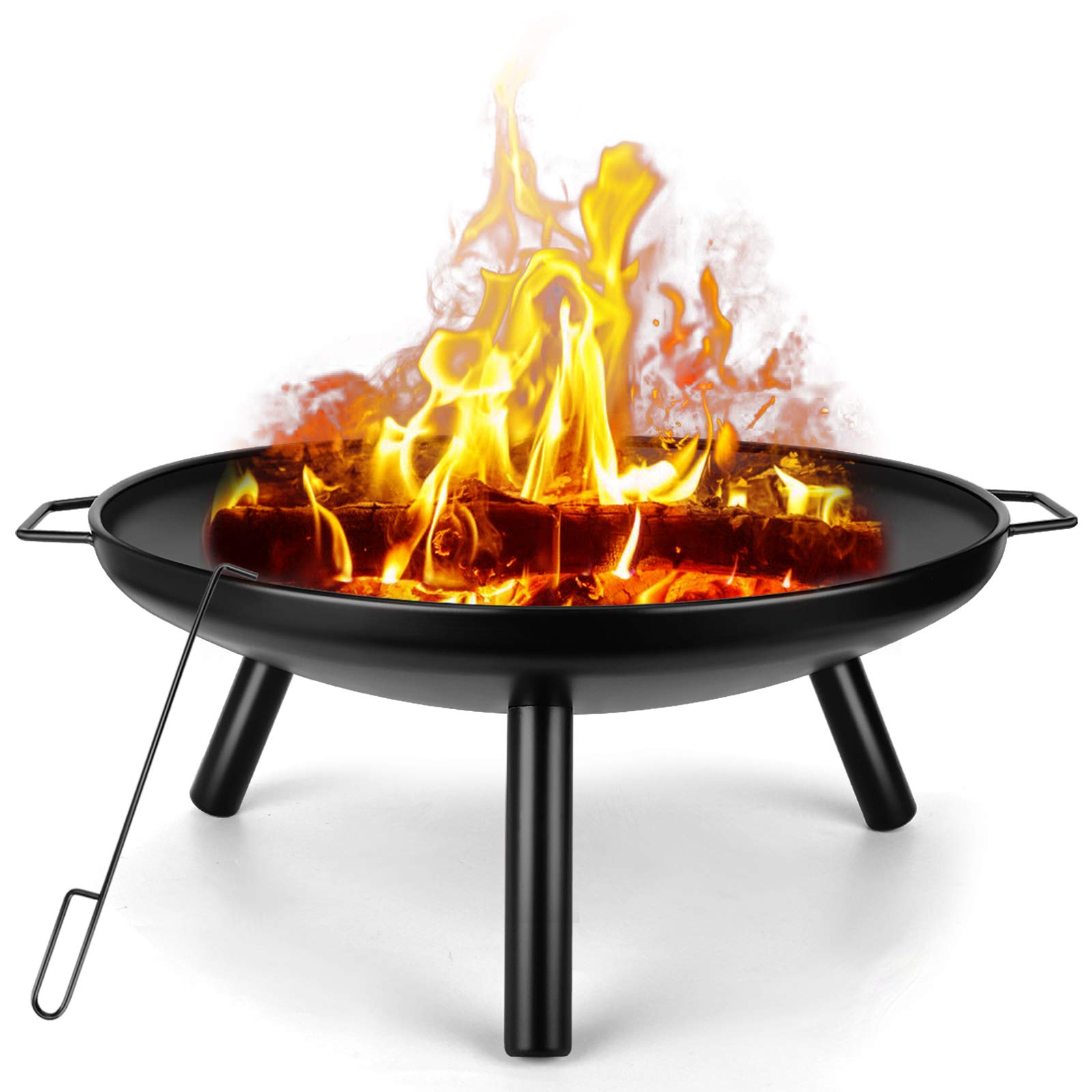 Buy SUNLIFER Wood Fire Pits Outdoor 24" Wood Burning Patio Fire Pit