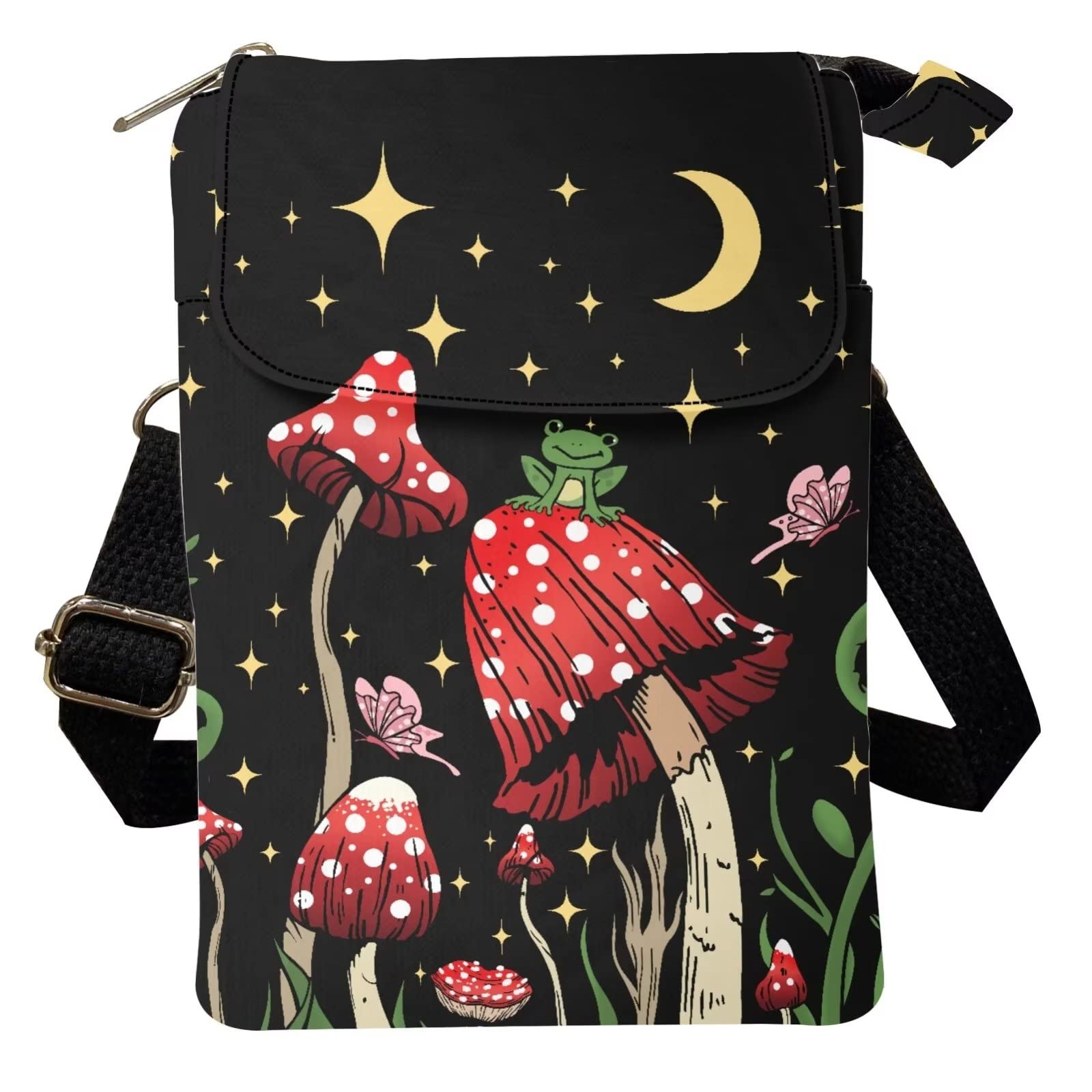 Xpyiqun Canvas Cross-body Bags for Women Small Cellphone Purse Shoulder Handbag