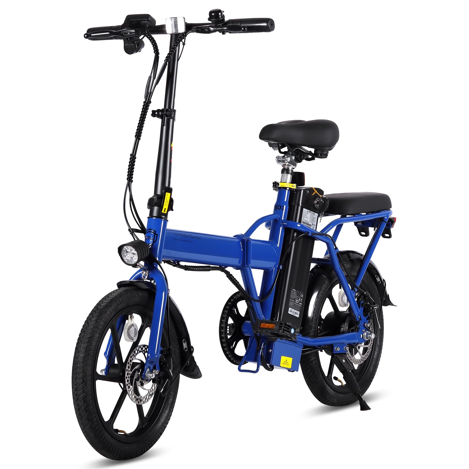 16''Foldable Electric Bike for Adults and Teens,Adult Electric Bicycle Peak  Motor 500W,Folding Ebikes for Adults,Floding Electric Bike Seater