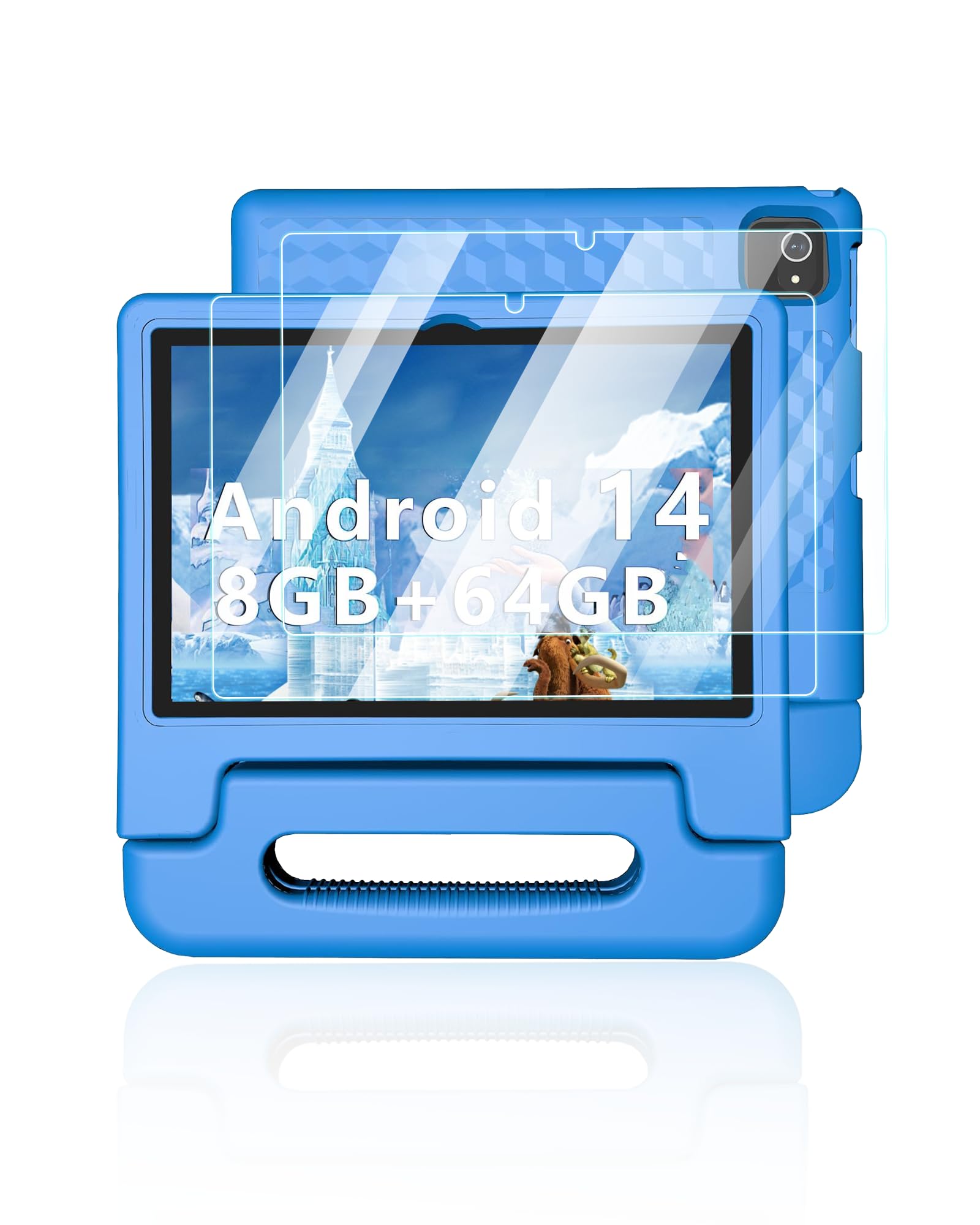 Protector de pantalla para tablet ITDULCET J10 Plus para niños, tableta Android 14 de 10 pulgadas para niños, dureza 9H antiarañazos, sensible al tacto, bordes redondeados 2.5D, sin burbujas, fácil de