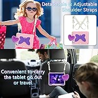 Vista 5 de WESADN Funda para iPad Air de 5ª generación para iPad Pro de 11 pulgadas, 4ª/3ª/2ª/1ª con protector de pantalla/atril de mariposa