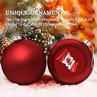Vista 4 de Bolas de Navidad con bandera de Canadá, adornos para árbol de Navidad, adornos para colgar en la decoración de fiestas