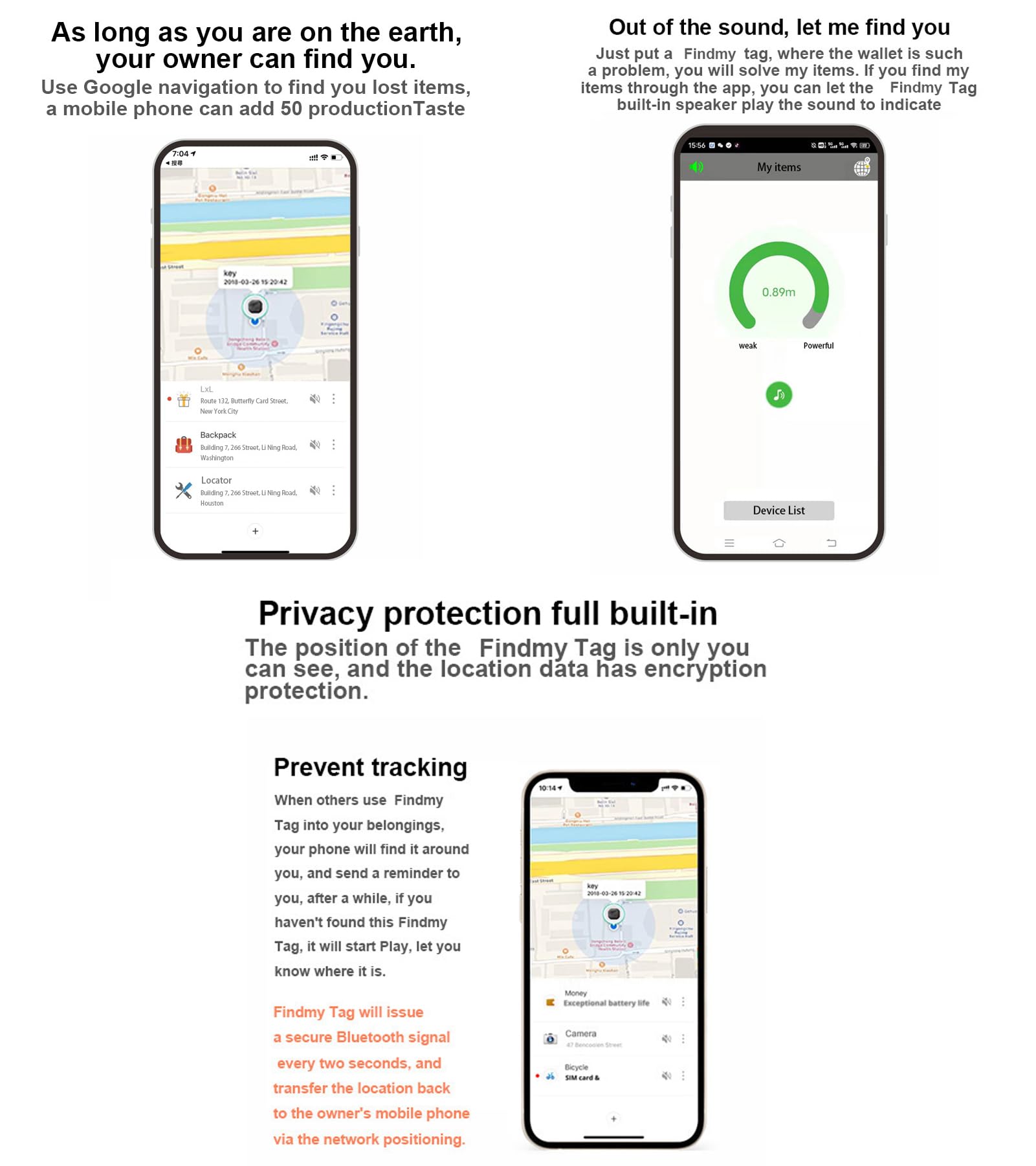 GPS Tracker for Vehicles - Car Tracker Device Hidden for Vehicles, Real-Time Mini Tracker Device for Vehicles, No Monthly Fee or Subscription No SIM Card Required(Available for Android and iOS)