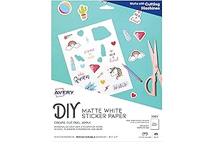 Avery Printable Sticker Paper, Matte White, 8.5 x 11 Inches