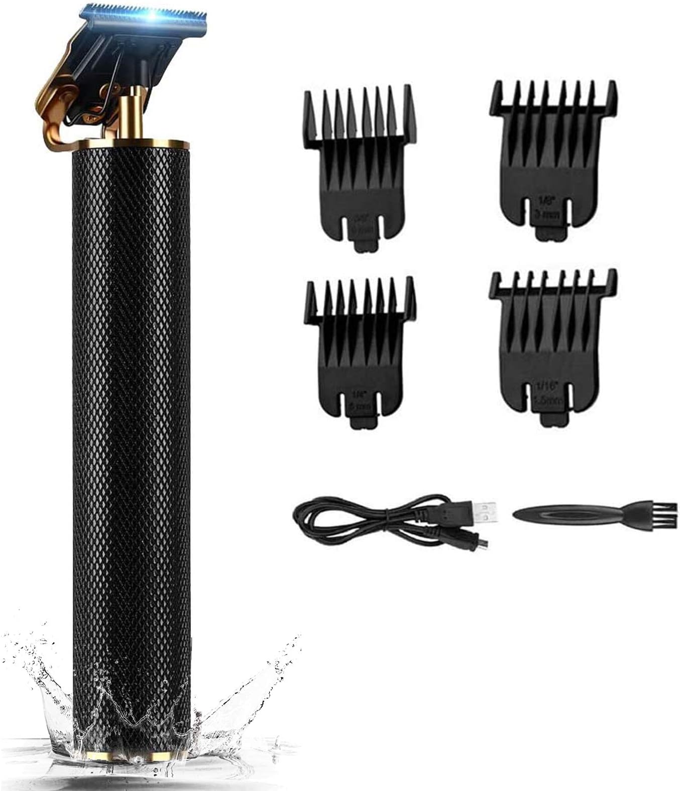Electric Hair Clippers, Rechargeable Pro Li Outliner Grooming Cordless Close Cutting T-Blade Trimmer 0mm Baldheaded Hair Clipper for Men Zero Gapped Detail Barber Hair Trimmers Barbershop