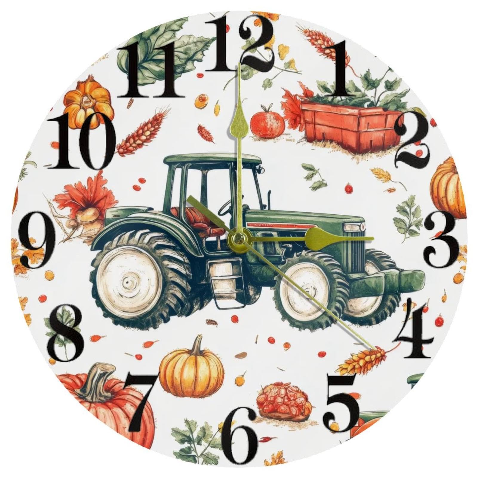 Horloge murale tracteur idée cadeau déco originale pour une crémaillère ou l'école