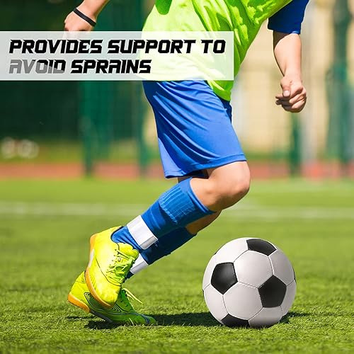 Miniatura 4 de Liliful Espinilleras antideslizantes para fútbol, 12 unidades, para calzar, calcetines de fútbol, correas fijas para deportes, patadas, correr,