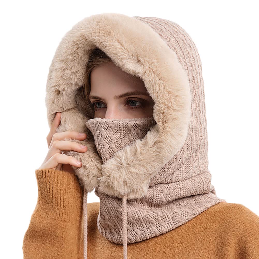 YAMEE Passamontagna Balaclava Sci Donna,Cappello Invernale Donna,Cappuccio più Caldo,Cappelli da Sci cap Outdoor per Lo Sci,la Corsa,Il Ciclismo,Le Moto,l'Alpinismo nel Freddo Inverno