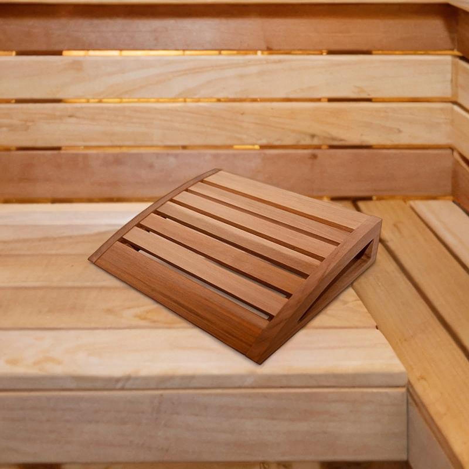 LOVIVER Appuie-tête de Sauna en Bois, Oreiller Cervical Ergonomique