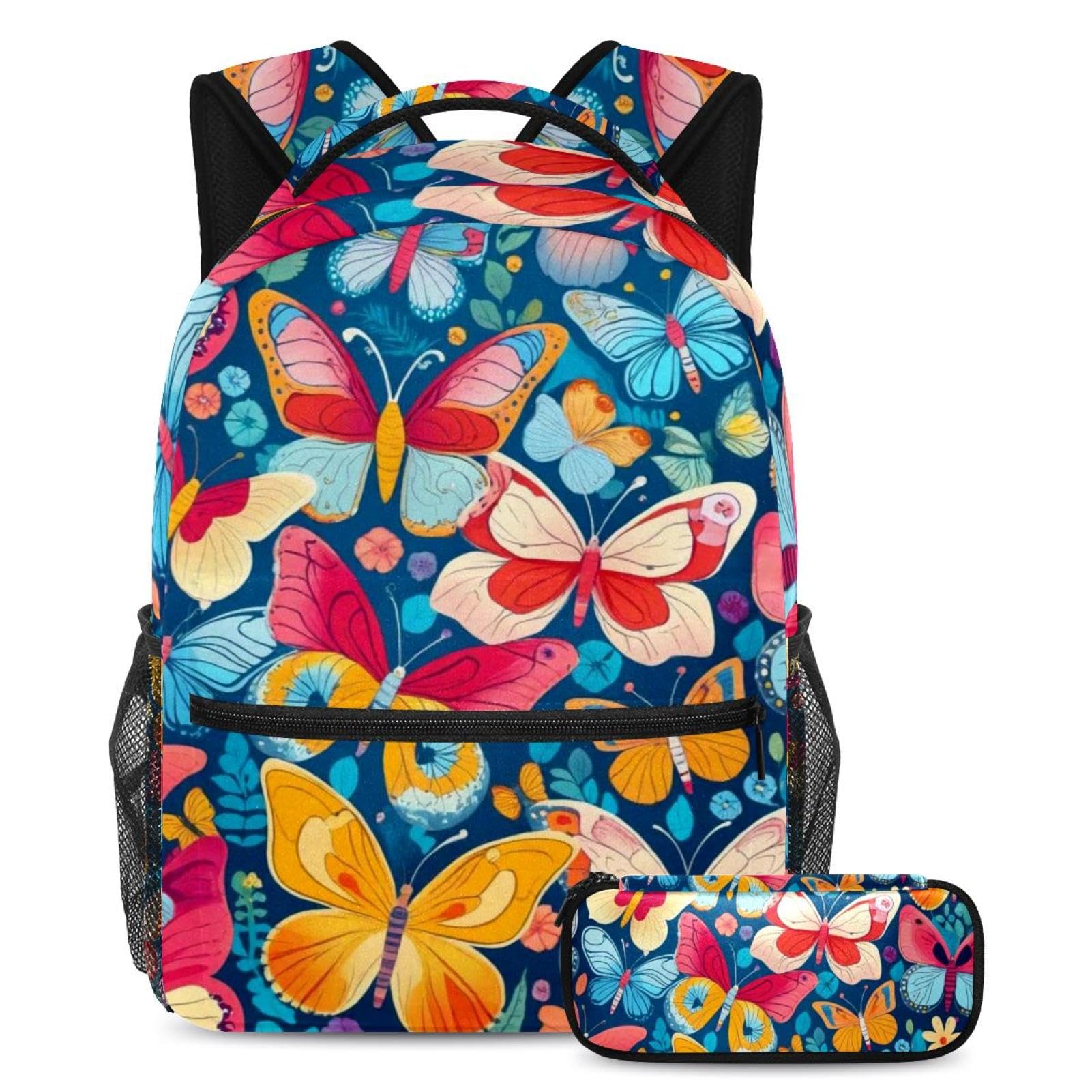 Cartable papillon résistant et imperméable avec trousse pour protéger les cahiers A4