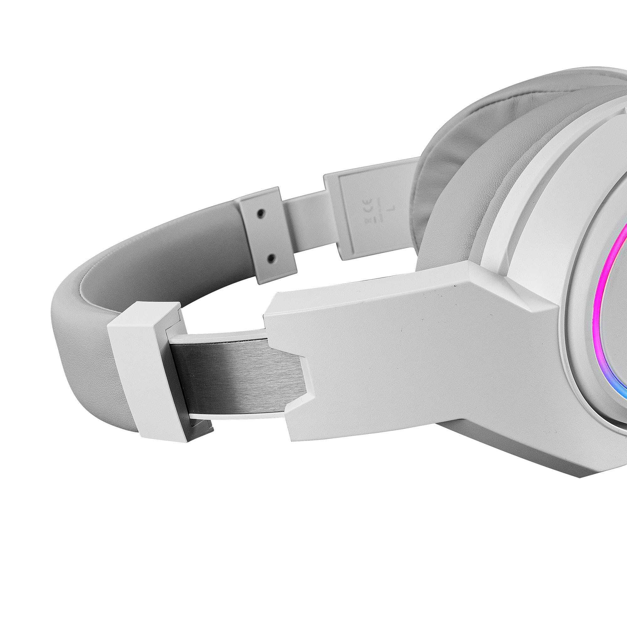 Mars Gaming MHW-100 Bianco Cuffie Wireless ARGB Flow Microfono ENC Rimovibile Ultraleggero Cancellazione Passiva Rumore Compatibilità Universale