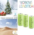 4 Pcs NI-MH 2/3AA 300mAh 1.2V Solar Lgiht Rechargeable Battery | 2/3 AA Size Button Top Batteries for Garden Solar Lights (Shorter Than AA Size), 2/3 AA 1.2V battery
