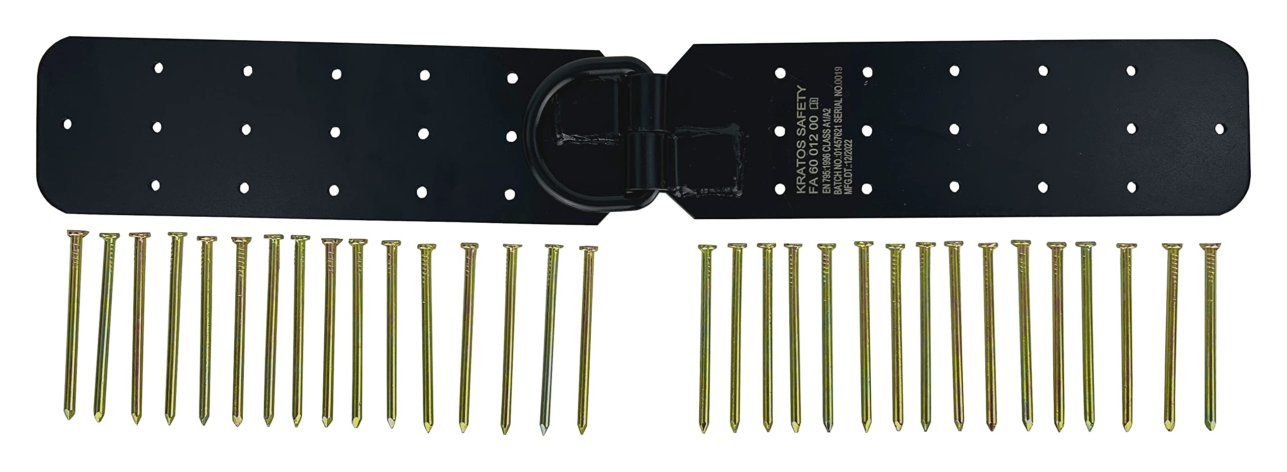 Kratos Safety EN795 - Punto de anclaje para vigas a partir de 80 x 80 mm, acero galvanizado, con anillos, anillo en D