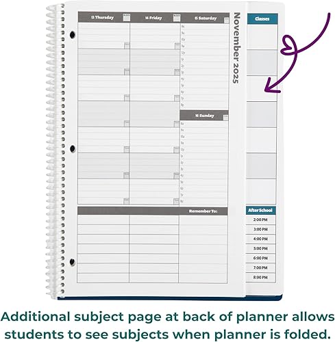 Miniatura 4 de Order Out Of Chaos Agenda académica 2025-2026, calendario diario, semanal y mensual, agenda escolar, julio 2025-junio 2026, planificador de 8.5 x 11