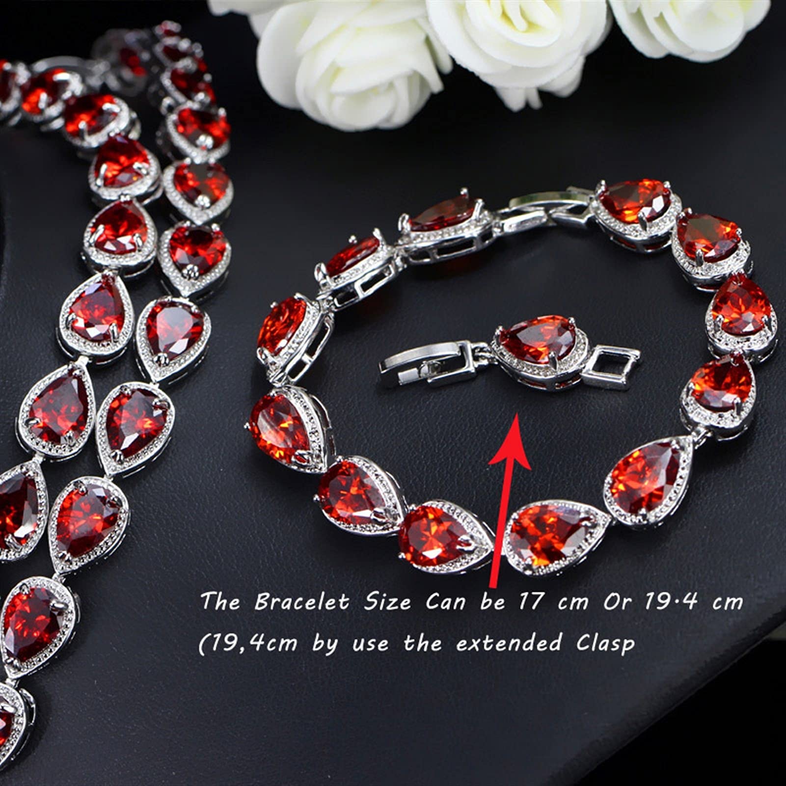 3-teiliges Braut-hochzeits-modeschmuck-Set für Damen, zirkonia-schmuck-Sets, schmuck-Sets