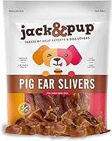Vista 1 de Jack & Pup Astillas de orejas de cerdo (1 libra) – Masticables naturales de primera calidad para perros, orejas de cerdo, golosinas saludables