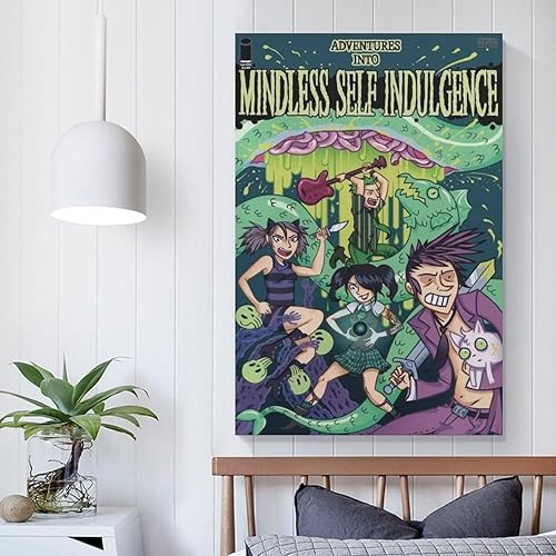Miniatura 5 de MONSIBA Póster artístico de la banda punk de Indulgencia Mindless Self Indulgence para decoración de habitación, decoración de sala de estar,