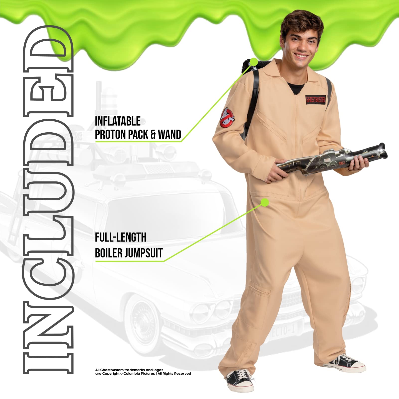 Disguise Costume da Ghostbusters, unisex, per adulti, tuta ufficiale Deluxe Ghostbuster