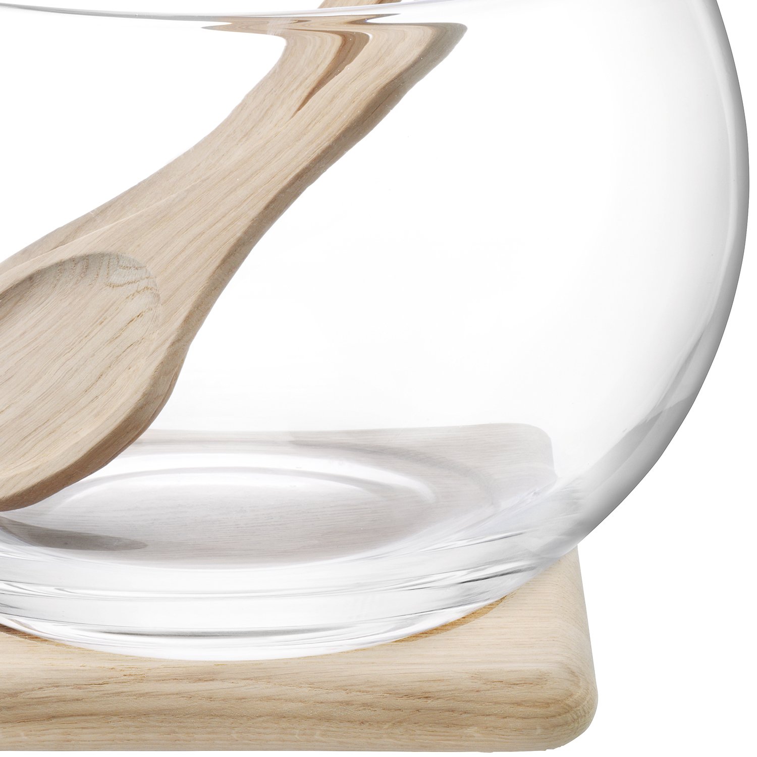 LSA International SZ53 zestaw sałatek do serwowania i dębu Ø 27 cm przezroczysta